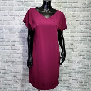 Maison Margiela Italy US4 It38 Berry Purple Vneck Oversized Tunic Mini Dress‎